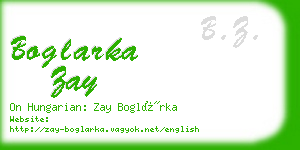 boglarka zay business card